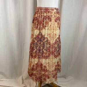 Anthropologie‎ Akemi+Kin Women's Small Skirt Laurel Canyon Midi Pleated Lined